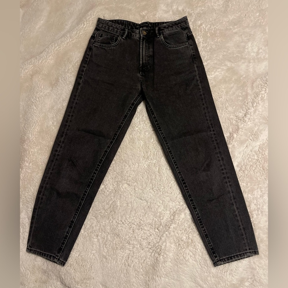 Zara Trafaluc denimwear Straight Cut Gray Black Jeans EUR38, USA 6, MEX29
